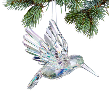 holiday iridescent hummingbird christmas ornament – Christmas ornament, holiday tree decoration or gift