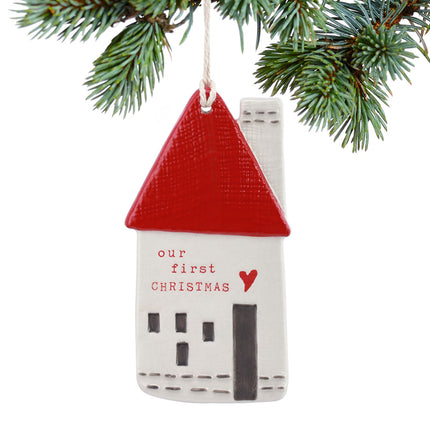 custom personalized our first christmas house christmas ornament – Christmas ornament, holiday tree decoration or gift