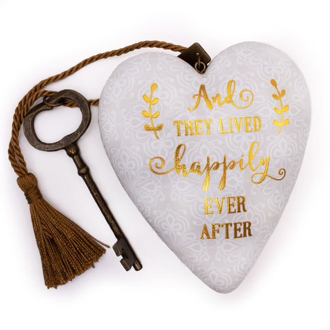 holiday personalized happily ever after heart christmas ornament – Christmas ornament, holiday tree decoration or gift