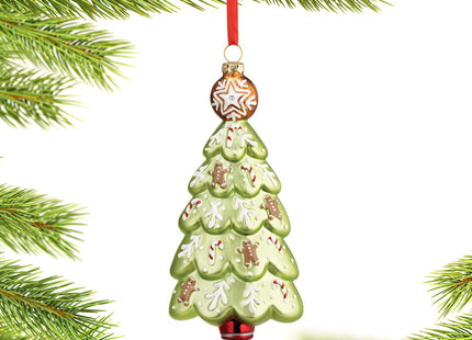 custom gingerbread tree christmas ornament – Christmas ornament, holiday tree decoration or gift