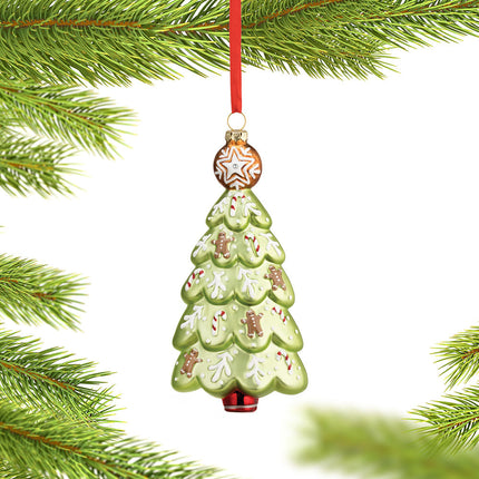 custom gingerbread tree christmas ornament – Christmas ornament, holiday tree decoration or gift