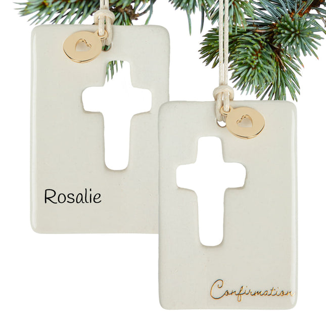 decorative personalized confirmation token christmas ornament – Christmas ornament, holiday tree decoration or gift