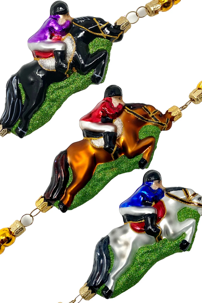 Derby Horse Glass Tree Garland