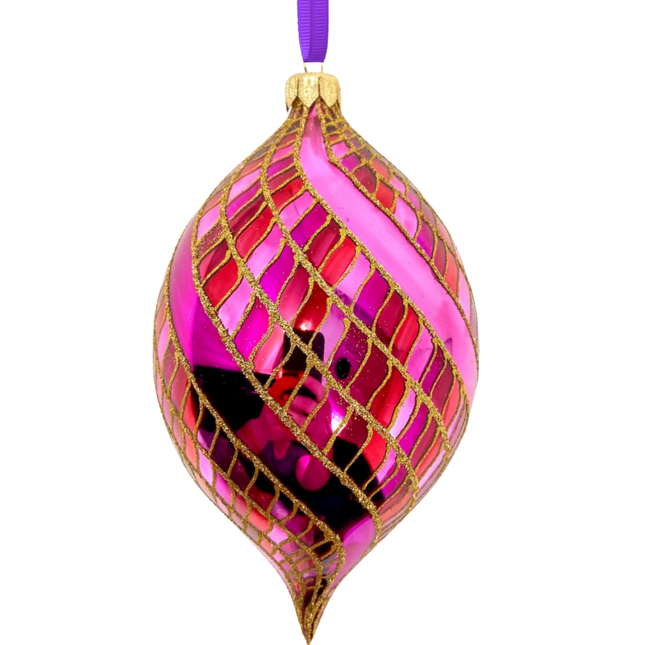 Desert Rose Spinner Glass Ornament
