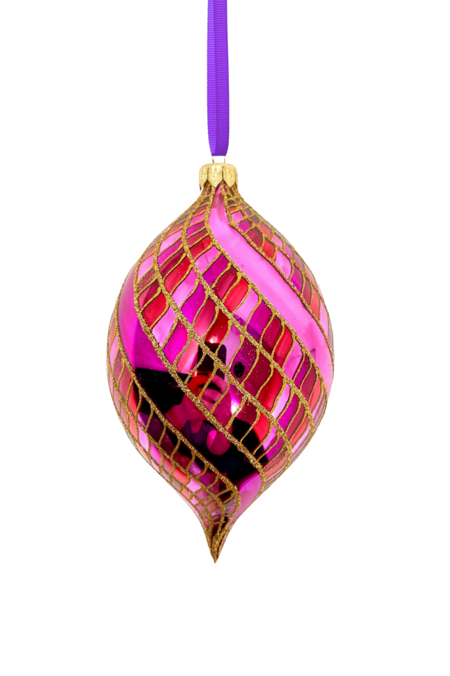 Desert Rose Spinner Glass Ornament