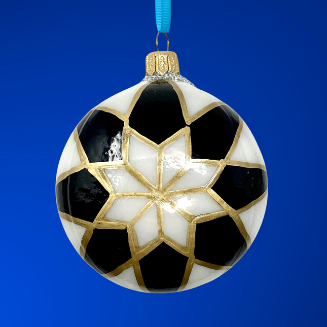 Diamond Yo-Yo Glass Ornament