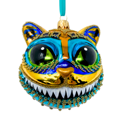 Egyptian Cheshire Cat Glass Ornament