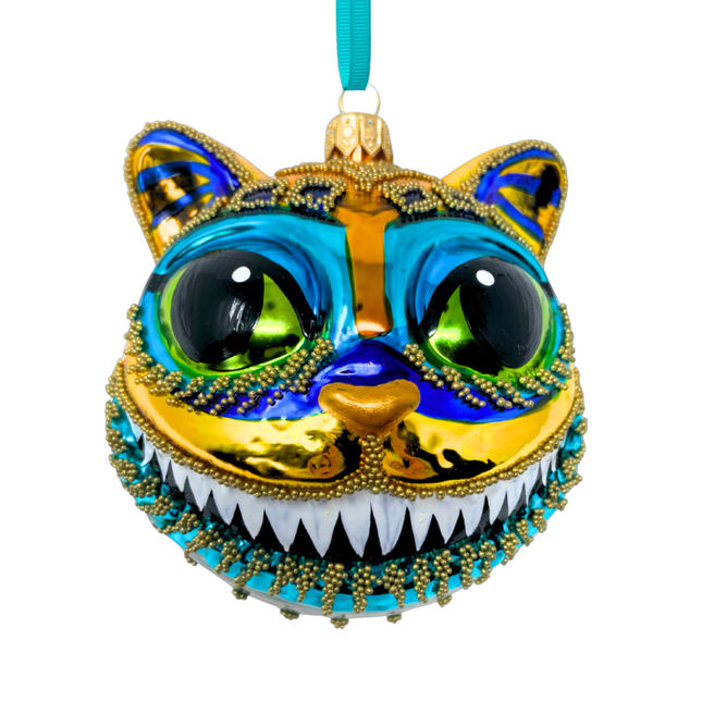 Egyptian Cheshire Cat Glass Ornament