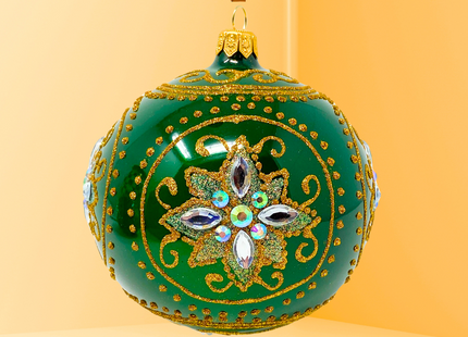 Emerald Medici Polish Glass Bauble