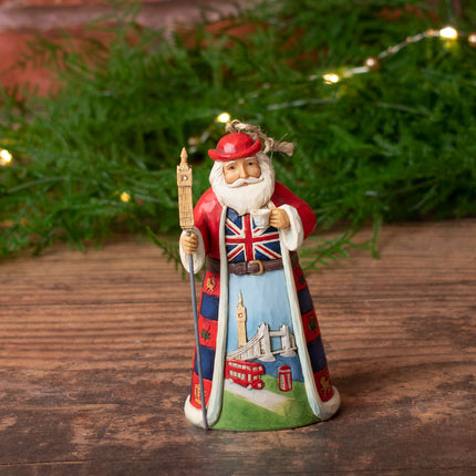 British Santa Christmas Ornament