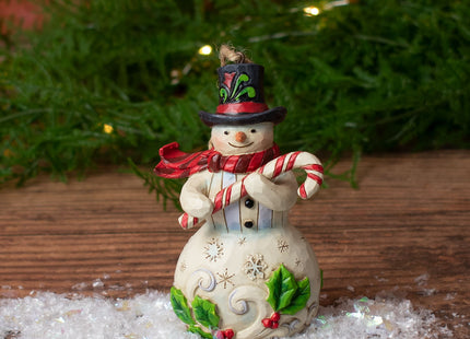 engraved snowman with candy cane jim shore christmas ornament – Christmas ornament, holiday tree decoration or gift