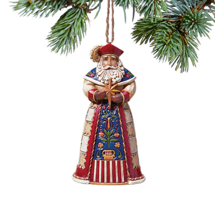 Santa Around the World Polish Santa Ornament