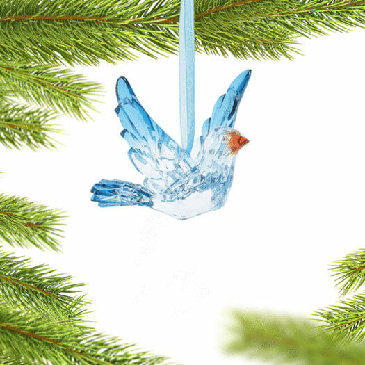Faceted Bird Christmas Ornament