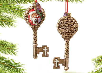 holiday jim shore santa key christmas ornament – Christmas ornament, holiday tree decoration or gift