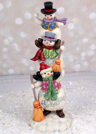 Jim Shore Three Stacked Snowmen Tabletop Ornament  by ENESCO Ornament