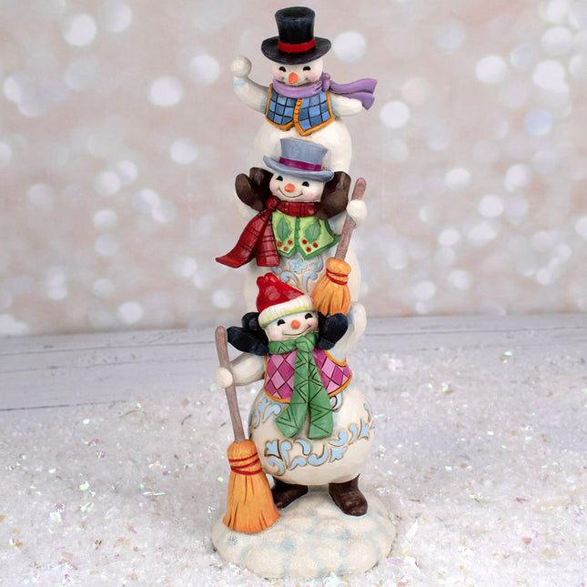 Three Stacked Snowmen Tabletop Ornament