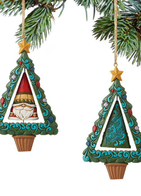 Jim Shore Rotating Gnome In Tree Ornament  by ENESCO Ornament