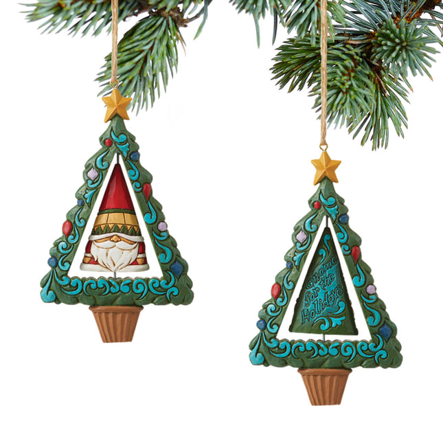 Rotating Gnome In Tree Ornament