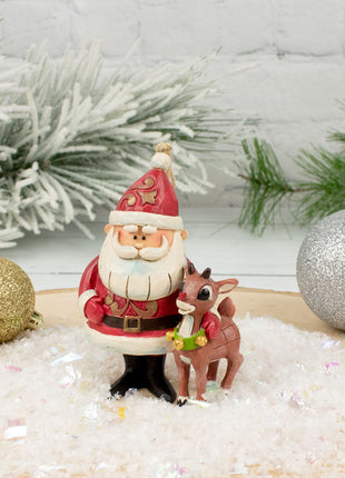 Jim Shore 50th Anniversary Rudolph the Red Nosed Reindeer Rudolph & Santa Ornament  by ENESCO Ornament
