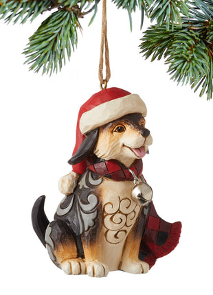 Plaid dog Ornament  by ENESCO Ornament