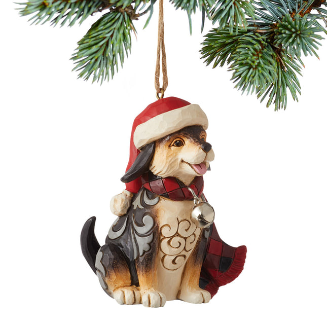 Plaid dog Ornament