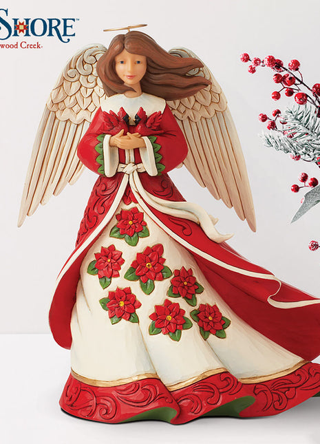 Jim Shore Cardinal Angel Tabletop Ornament  by ENESCO Ornament