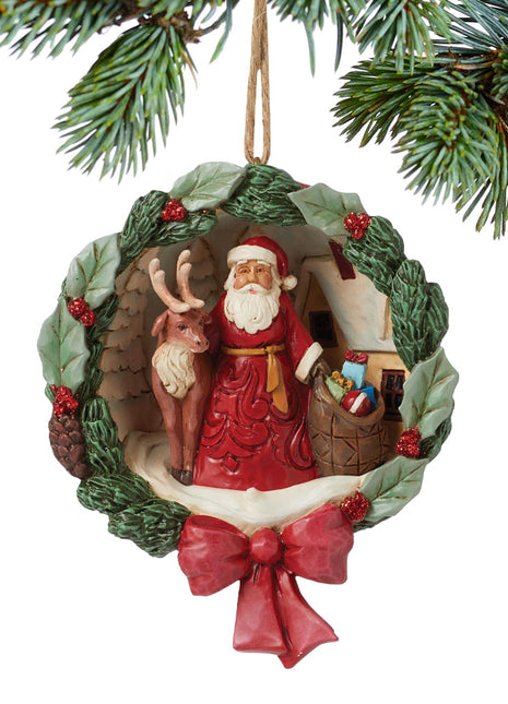 Jim Shore Santa Scene Diorama Ornament  by ENESCO Ornament