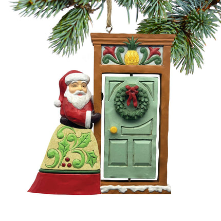 Rotating Door with Santa Ornament