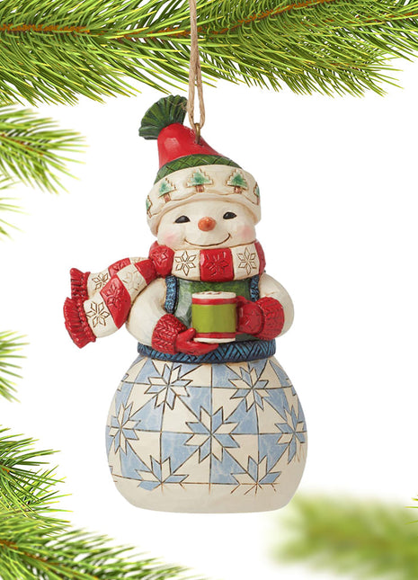Jim Shore Snowman with Cocoa Ornament  by ENESCO Ornament