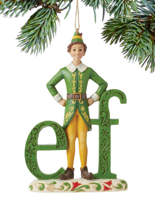 Jim Shore Buddy Elf Word Ornament  by ENESCO Ornament