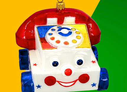 Erik's Telephone Polish Glass Christmas Ornament