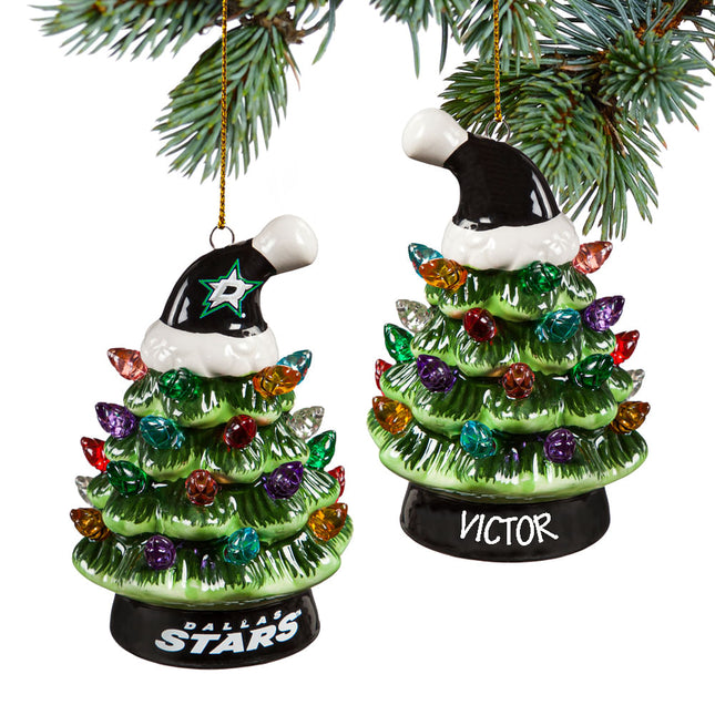 NHL Dallas Stars LED Ceramic Light Up Tree Ornament