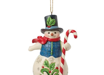 Snowman with Candy Cane Ornament