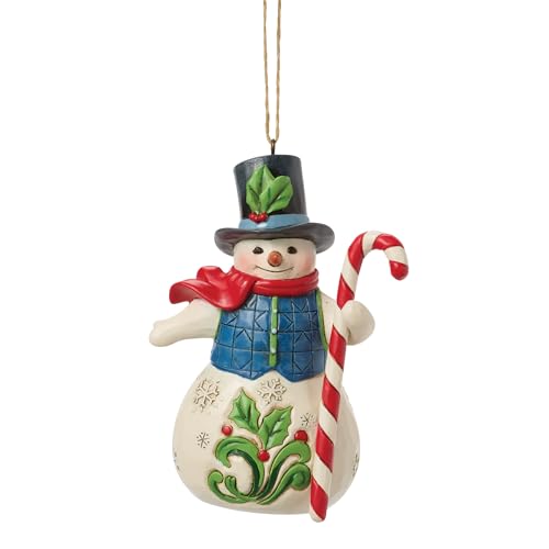 Snowman with Candy Cane Ornament
