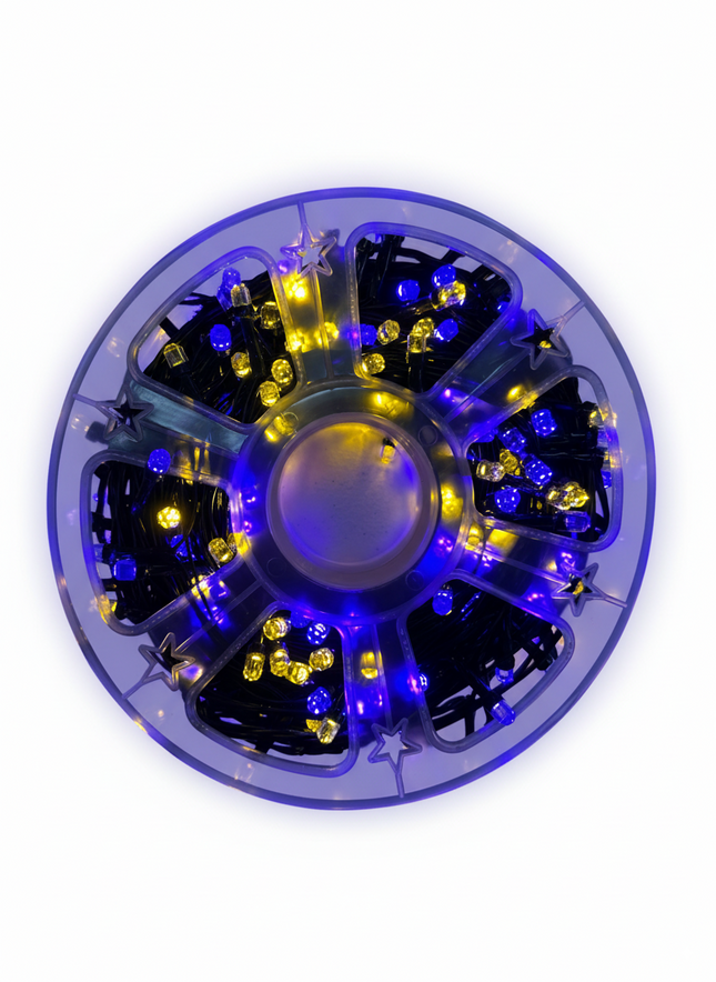 300 LED String Light Super Bright Roll - Purple Yellow