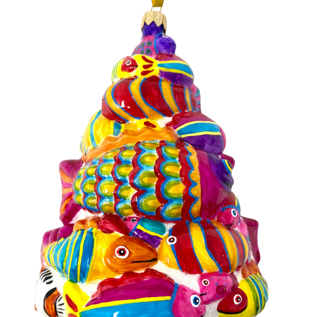 Festival of Fish Tree Glass Ornament