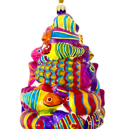 Festival of Fish Tree Glass Ornament