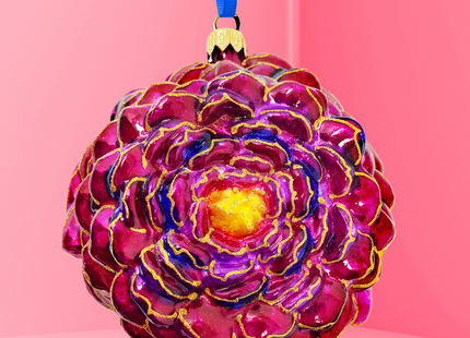 Palazzo Peony Glass Christmas Ornament (Festival)