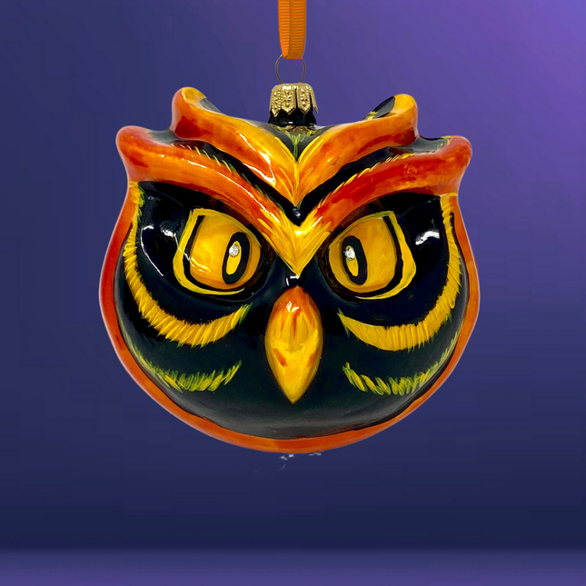 Fire Owl Polish Glass Ornament
