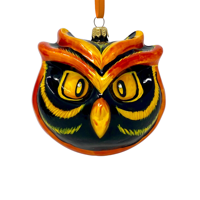 Fire Owl Polish Glass Ornament