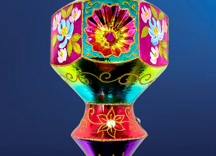 Floral Fetish Prisma Polish Glass Ornament