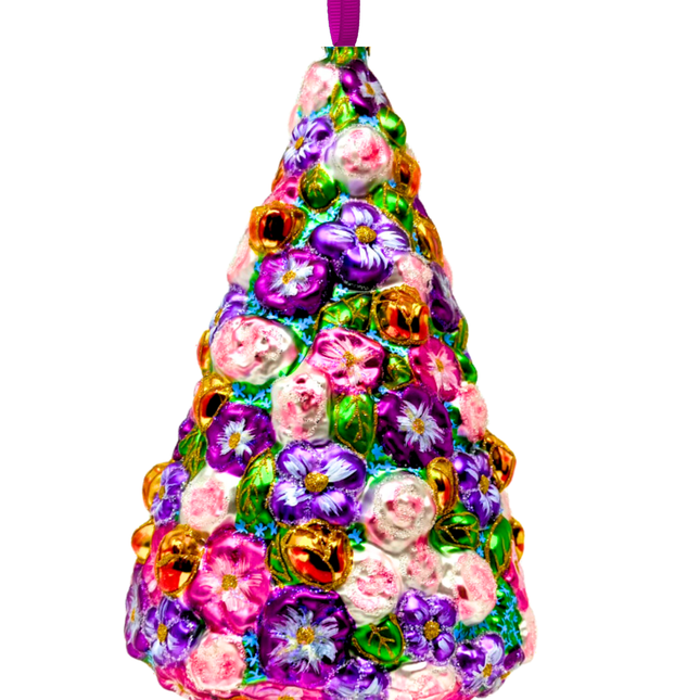 Floral Fetish Tree Polish Glass Ornament