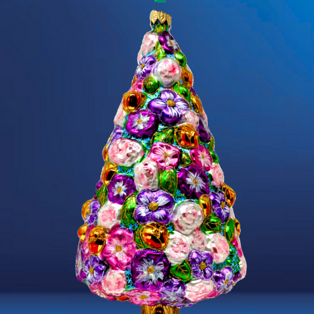 Floral Fetish Tree Polish Glass Ornament