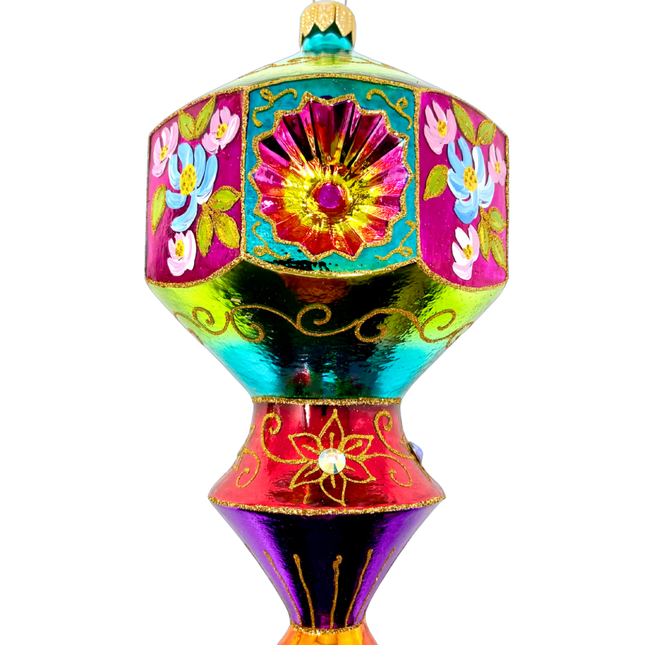 Floral Fetish Prisma Polish Glass Ornament