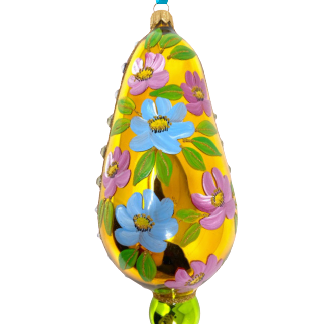 Florentine Flourish Polish Glass Ornament