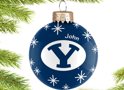 engraved personalized brigham young 2022 ball christmas ornament – Christmas ornament, holiday tree decoration or gift
