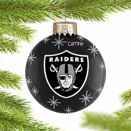 decorative personalized las vegas raiders 2022 ball christmas ornament – Christmas ornament, holiday tree decoration or gift