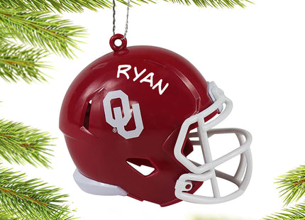 decorative personalized university of oklahoma football helmet christmas ornament – Christmas ornament, holiday tree decorati