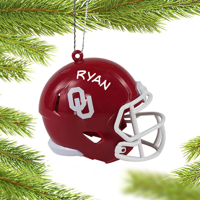 decorative personalized university of oklahoma football helmet christmas ornament – Christmas ornament, holiday tree decorati