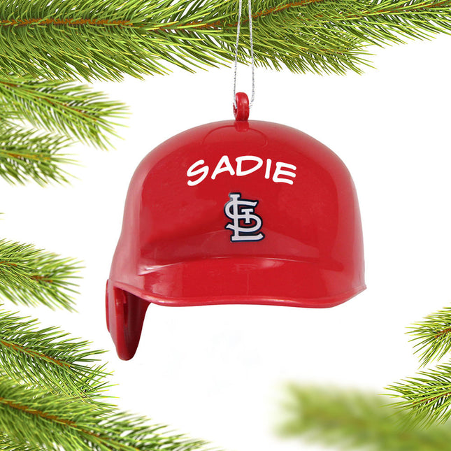 decorative personalized mlb st louis cardinals batting helmet christmas ornament – Christmas ornament, holiday tree decoratio